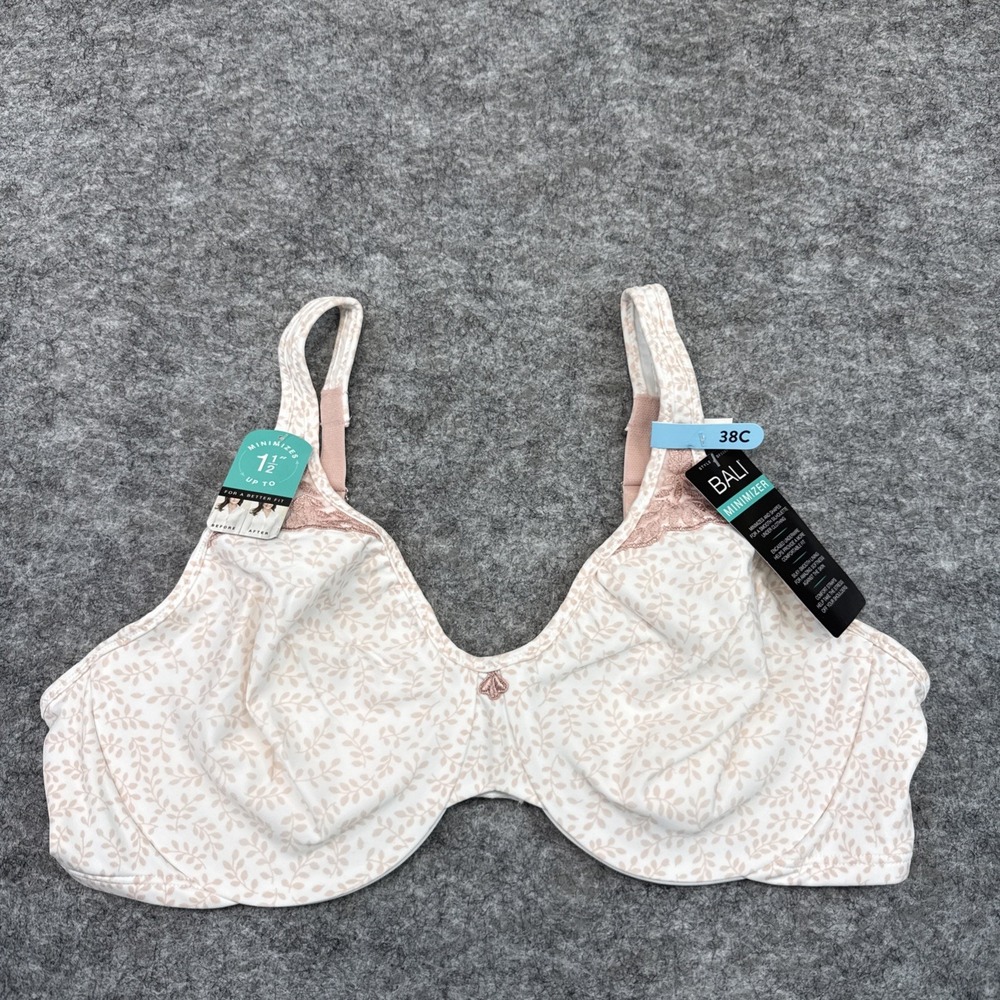 New Bali Passion‎ For Comfort underwire minimizer bra women's 38C floral DF3385